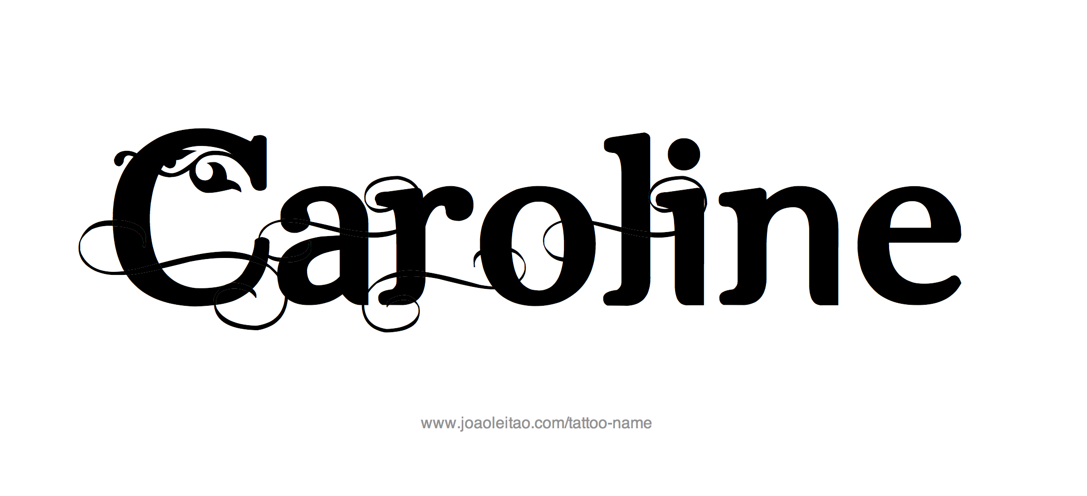 Caroline Name Tattoo Designs